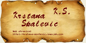 Krstana Spalević vizit kartica